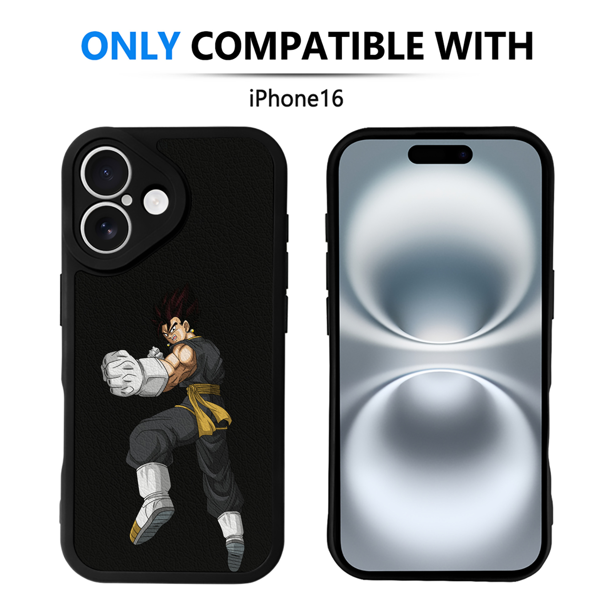 （画像用） ドラゴンボール ベジット DRAGON BALL Vegetto 【iPhone 16シリーズ対応】シリコンスマホケース（レザー調） 材質：シリコン